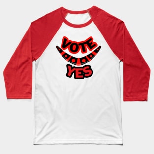 Vote Yes To The Voice Indigenous Voice To Parliament Boomerang Red Edition Baseball T-Shirt